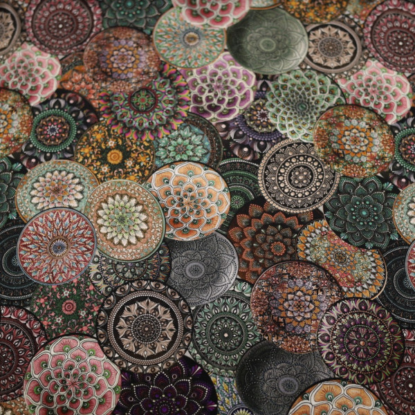 Satyna Jedwabna Z Elastanem |  Mandala Wschodu IV