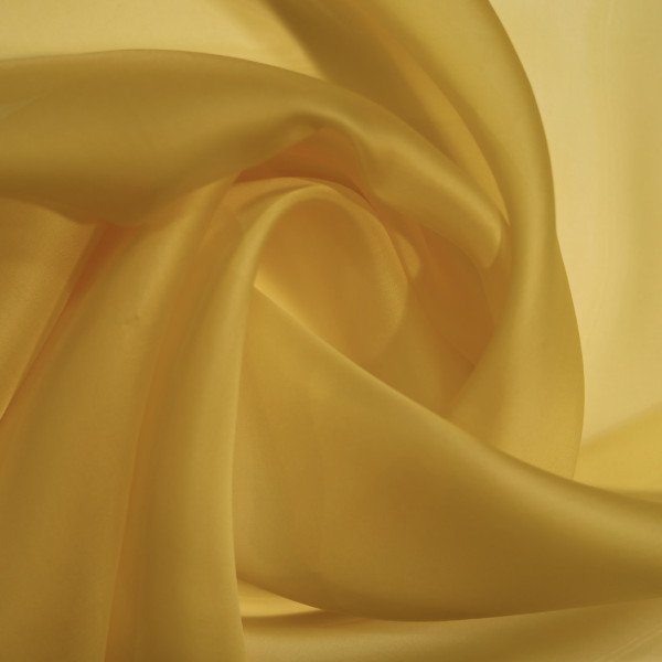 Organza Jedwabna  | Złoty-Żółty