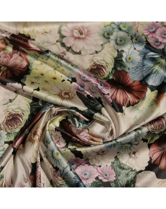 Krepa Jedwabna | Floral Print