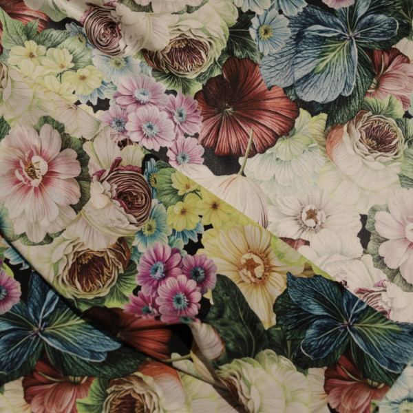 Krepa Jedwabna | Floral Print