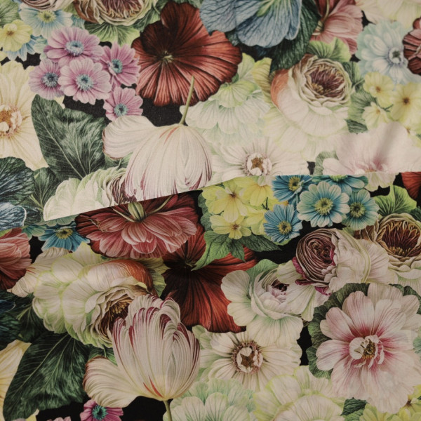 Krepa Jedwabna | Floral Print