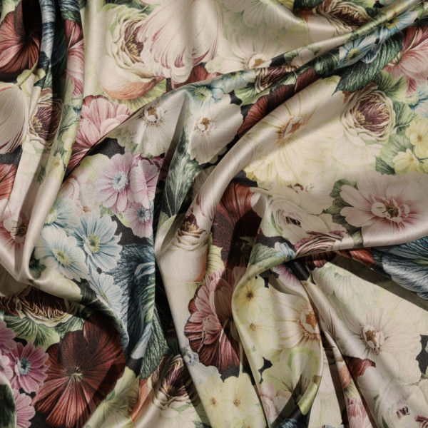 Krepa Jedwabna | Floral Print