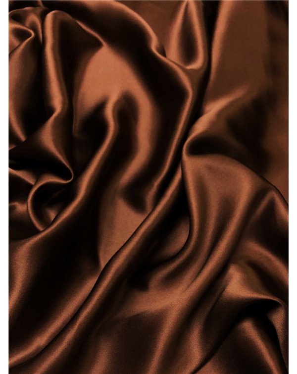 Satyna jedwabna czekoladowy brąz