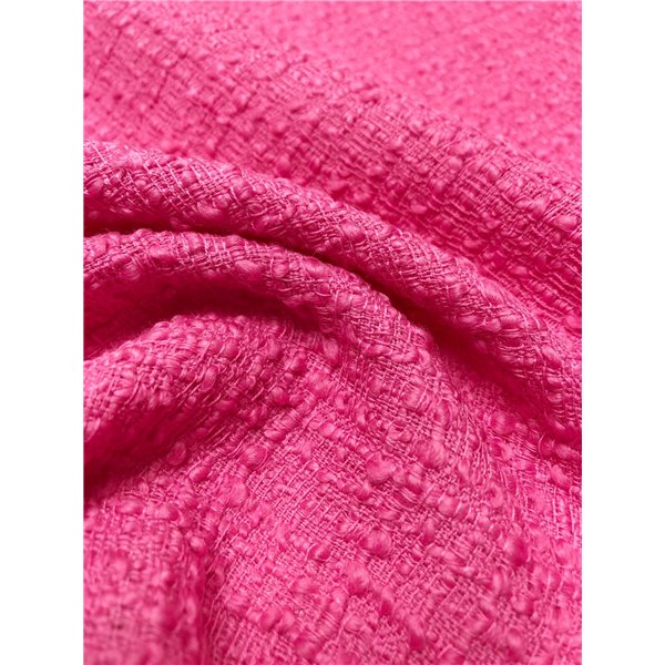 Tkanina wełniana strukturalna pink