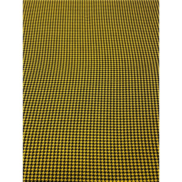 Wełna kostiumowa kurza stopa drobna żółto-czarna